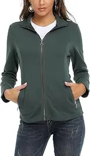 [Anienaya] Women's Stand Collar Jacket Warm Slim Fit Casual Lightweight Zip up Coat…