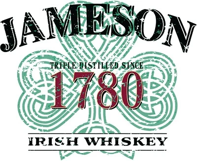 Jameson Irish Whiskey Iron On Transfer For T-Shirt + Light & Dark Fabrics #2