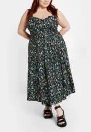 CITY CHIC Marylou Dress in Black Plus Size Medium/18 NWT [RRP $149.95]