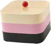 DimyFew Divided Serving Box Snack Container Dried Fruits Platter Divided Snack Box for Party, Pink