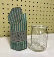 Vintage Pyrex Glass Baby Bottle Wide Mouth 4oz Hexagon Original Box NOS Corning