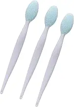 3 Pack Lip Scrub Tool Silicone Lip Brush Exfoliating Double-Sided Lip Scrubber Tool for Plump Smoother Fuller Lip Appearance(Green)