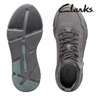 【Clarks】男鞋NXE Hi GTX 防水蜂巢狀大底高回彈緩震休閒靴 運動靴 運動鞋 戶外靴(CLM73543B)