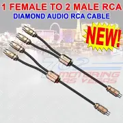 DIAMOND AUDIO HXY2M - 1 FEMALE TO 2 MALE RCA CABLE SPLITTER FOR MOTORCYCLES (2)
