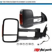 Pair Electric Extendable Towing Mirrors for Ford Ranger PX Everest w/ Indicators (for: Ford)