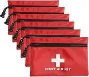 6 Pack Mini First Aid Kit Empty Pouch, Travel Empty First Aid Kit Pouch Bag for Emergency at Home, Office, Car, Outdoors, Boat, Camping, Hiking(Bag Only)