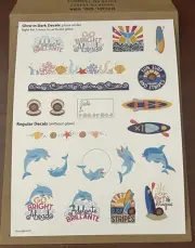 Girls Scouts Go Bright Ahead Sticker Decals Glow in the Dark 1 Sheet