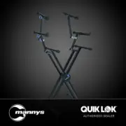 Quik Lok QL 723 Pro Heavy-Duty Double-Brace Triple-Tier X-Style Keyboard Stand