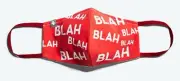 MEL BOCHNER x RxART 'Blah, Blah, Blah' 2020 Ltd. Ed. Adult Unisex Face Mask NEW!