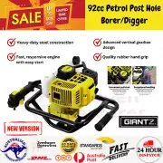 Giantz Post Hole Digger Petrol Only 92CC Motor Engine Earth Auger DIggers