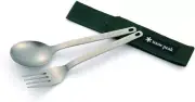 Snow Peak Cutlery Titanium Stainless Steel Style: Whopper 2-piece set