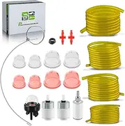 [partszen] AC04122 4 Feet Fuel Line Kit Primer Bulb Fuel Filter kit for Zama Craftman Ryobi Homelite Husqvarna Poulan Carburetor Chainsaw Trimmer Blower 2 Cycle Small Engine
