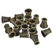 20pcs Metal Bell Stopper Drawstring Cord Locks Rope Fastener Toggle Copper