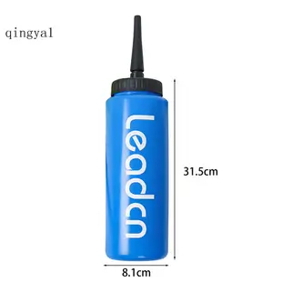 熱銷| 1l 長吸管字母設計運動水壺大容量防漏棒球曲棍球健身房擠壓水壺