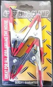 24pc 4" 100mm Spring Clamps Metal Clamp Clips Grip PVC Coated Jaw + Handle#5813