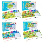 Wood Logarithmic Board | Wood Number Toys Cartoon Logarithmic Board