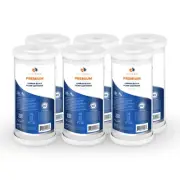 6PK Premium Aquaboon Premium 5mic Carbon Block Water Filter Cartridge 10x4.5"