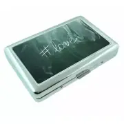 Hashtags D8 Silver Metal Cigarette Case RFID Protection Wallet