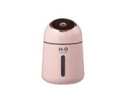 330ml Small Q Humidifier USB Small Household Mini Humidifier Office Desk Moisturizing Aromatherapy Air Moisturizer-Pink