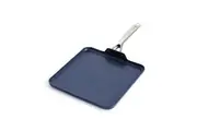 Blue Diamond Classic Aluminium Square Griddle Pan 11 inch Non Stick Dark Blue
