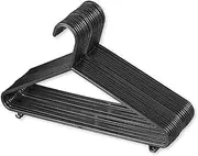 Home Master [32PCE] Black Coat Hangers - Durable Hooks - 20 x 37cm