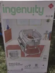Ingenuity V5 Dream & Grow Bedside Adjustable Baby Bassinet w/ Storage BRAND NEW!
