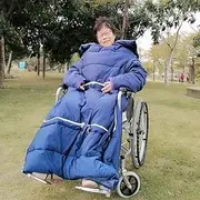 [SUOYUANJIE] Wheelchair Blanket Wheelchair Cosy for Adults,Wheelchair Warm Blanket, Wheelchair Blanket with Sleeves, Foldable Windproof Adults Cosy Wheelchair Cover