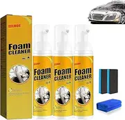 Multipurpose Magic Foam Cleaner Spray, Foam Cleaner for Car and House Lemon Flavor, Strong Decontamination Cleaners Spray for Kitchen and Car, All-Purpose Household Cleaners for Kitchen, Bathroom(3set