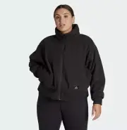 Adidas HP1779 Holidayz Sherpa Jacket Black Plus Size ( 2X )