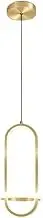 Three-Color Dimmable Iron Art Bedside Pendant Light Creative Oval Metal Pendant Lamp LED Light(Gold)
