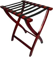 Guest Room Luggage Rack, Folding Suitcase Stand Luggage Rack, Solid Wood Folding Luggage Rack, Hotel Room Rack, Bedroom Household Bedside Clothes Rack (Color : Wood, Size : 60x44x67cm) (Colo