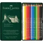 NEW 12x Faber-Castell Polychromos Artist Colour Colouring Pencils Tin Set
