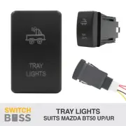 TRAY LIGHTS - BLUE LED Push Switch Suit MAZDA BT50 UP UR Dash 2012-2020 (for: Mazda)