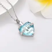 BIAIHQIE Heart Memorial Stainless Steel Cremation Pendants Urn Necklace for Ashes Holder Keepsake Jewelry