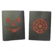 DEPT 56 Luminaries HALLOWEEN 2 Metal Bags Jack O Lantern Spider Web RETIRED