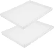 SHOWERORO 2pcs Non Slip Serving Tray Appetizer Plate for Snacks Desserts Fruits Stylish Design for Home Hotels Buffets Reusable