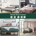 Zinus Bed Frame Queen Double Single King Heavy Duty Metal Base Wood Metal Slats