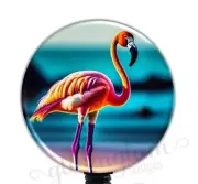 Flamingo Badge Holder, Tropical Bird Badge Reel, Flaming Bird Retractable GG6377