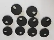 10pc 3" 76mm Round Black Computer Desk Table Port Wire Cable Hole Cover Grommet