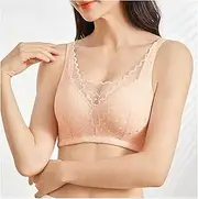 [XWSM] Post Surgical Bra with Breast Prosthesis Pockets Mastectomy Bras Wireless Everyday Bra Women Lingerie Underwear Brassiere (Color : Pink, Size : L/Large)