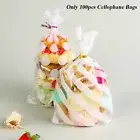 Wedding Candy Gift White Cellophane Bag Dot Stripe Bake Wrapping Cookie Package