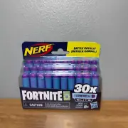 NERF Fortnite Official 30x Dart Elite Refill Pack Purple Blue Sealed New bullets
