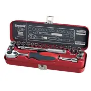 Sidchrome Socket Set 1/4" Drive AF/Metric 23 Piece SIDSCMT12110