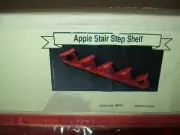 Vintage Red Apple Designed 5-Tier Stair Step Knick Knack Wall Display Shelf