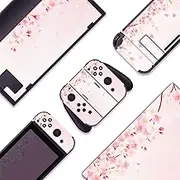 BelugaDesign Switch Skin | Pastel Sticker Wrap Vinyl Decal | Cute White Sky Compatible with Nintendo Switch (Switch Standard, Pink White)