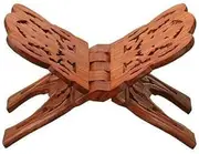 SAMRIDHI Book Stand - Wooden, Brown, Foldable Desk, Modern Style, Holy Book Holder