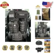 Compact Molle Seat Back Organizer – 5 Pouches for Military-Grade Vehicle Storage