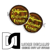 Jefferson National Forest West Virginia Decal Park CIRCLE 5" Stickers 2Pk