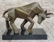 Modern Artwork Abstract Bull Bronze Sculpture Fransisci Home Office Decor Gift