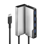 Alogic 4 Port Usb Hub Fusion Swift 4-In-1 Hub Usb-C Usb 3.0 5Gbps Space Grey